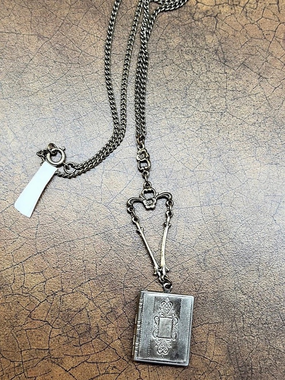 Silver-Tone Locket Necklace